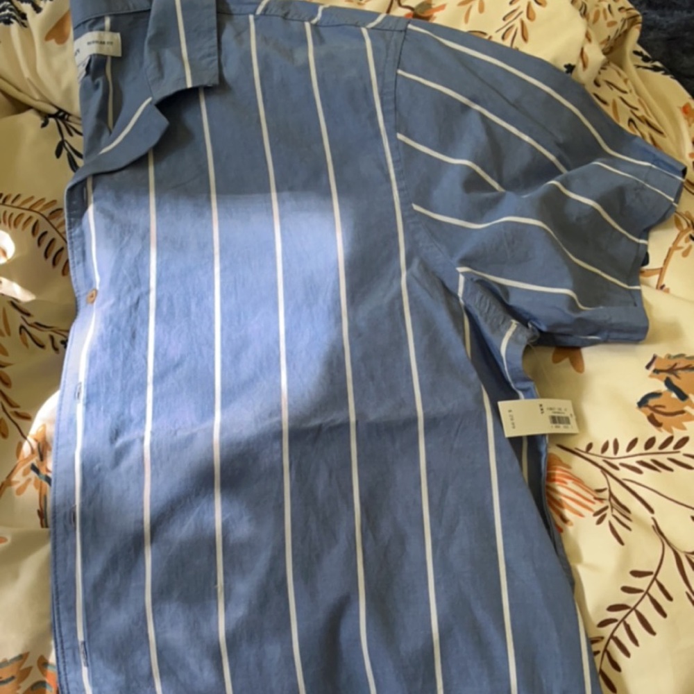 Striped button down